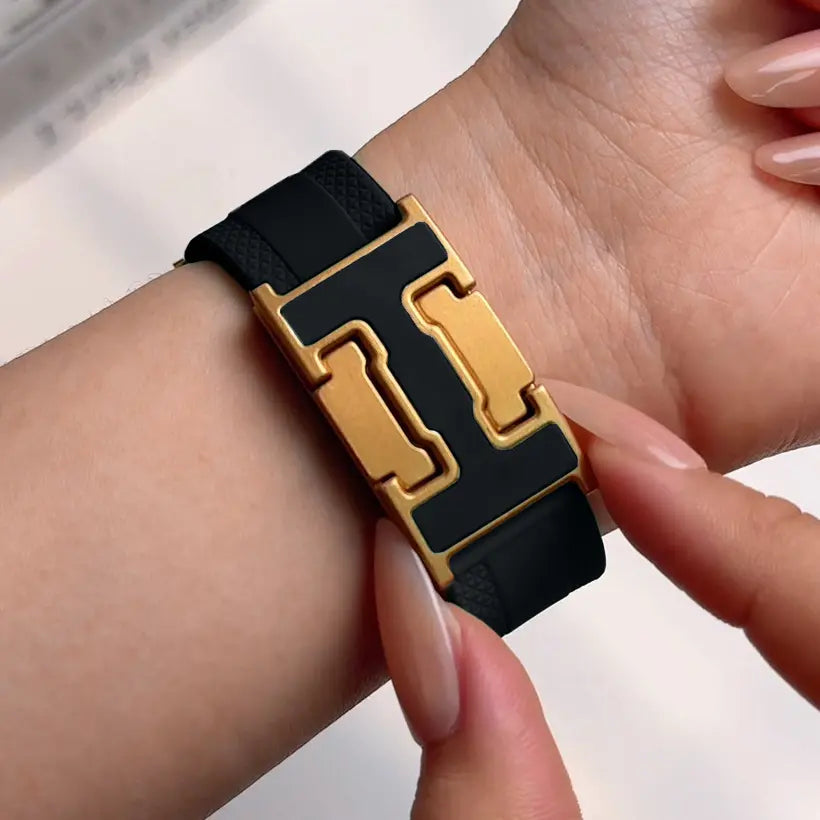 Premium Silicone Watch Band with Magnetic Clasp for Apple Watch (38-49mm) - Breathable and Water-Resistant Strap for Women, Ideal for Work and Daily Sports, Compatible with Series 1-10 and Ultra SE