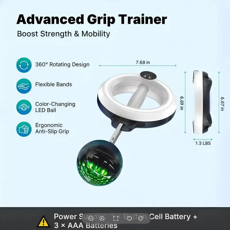 360° Rotating Grip Strengthener – Wrist & Forearm Trainer for Arms, Shoulders & Chest