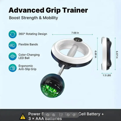 360° Rotating Grip Strengthener – Wrist & Forearm Trainer for Arms, Shoulders & Chest