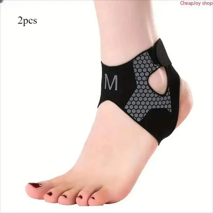 2Pcs Compression Ankle Support Brace – Adjustable Sleeve for Sprains, Joint Pain & Sports Recovery