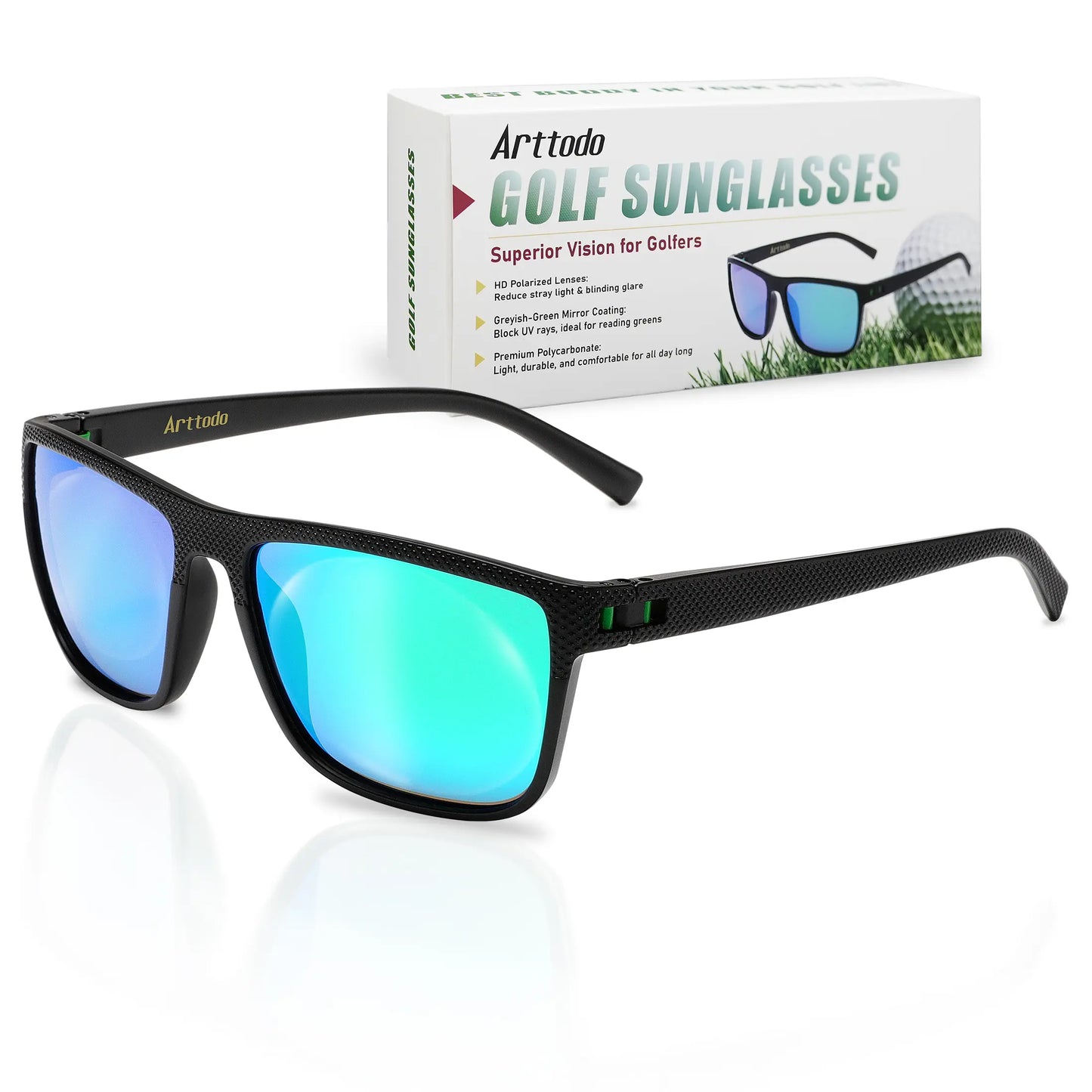 Polarized Golf Sunglasses for Men – Lightweight UV Protection Eyewear, Golf 