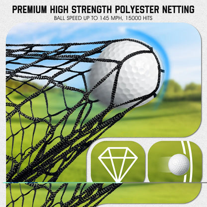 Heavy-Duty Golf Practice Net with Target Pocket for Indoor and Outdoor Use - Multi-Sport Netting Barrier for Driving, Chipping, and Swing Training