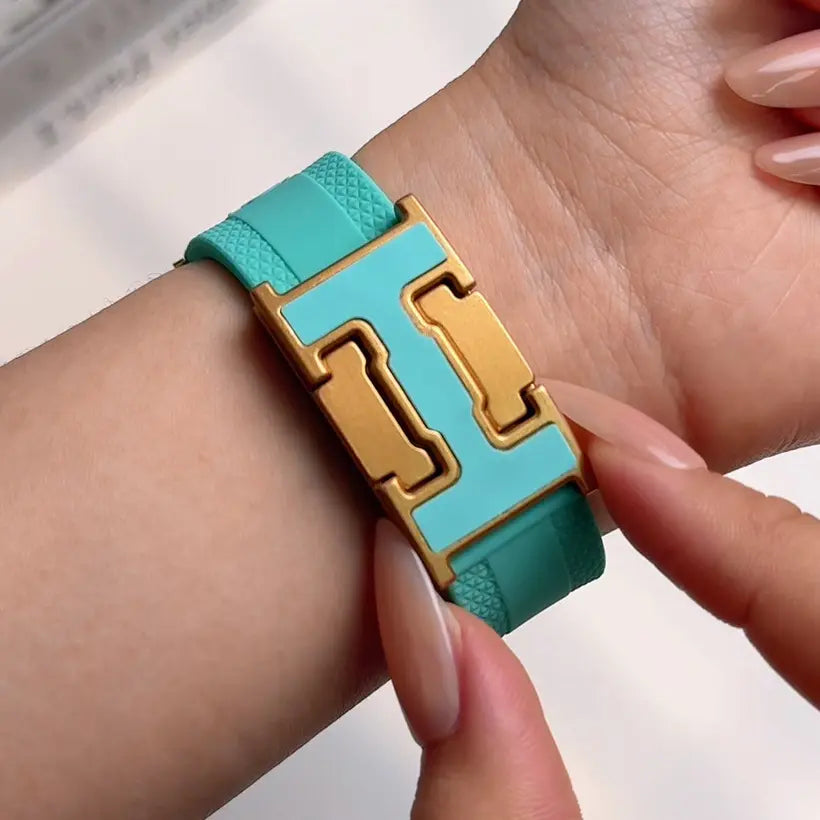 Premium Silicone Watch Band with Magnetic Clasp for Apple Watch (38-49mm) - Breathable and Water-Resistant Strap for Women, Ideal for Work and Daily Sports, Compatible with Series 1-10 and Ultra SE