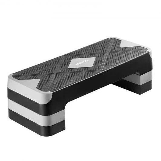28" Adjustable Aerobic Step Platform with 4 Risers – Non-Slip Fitness Stepper for Home Gym Cardio & Strength