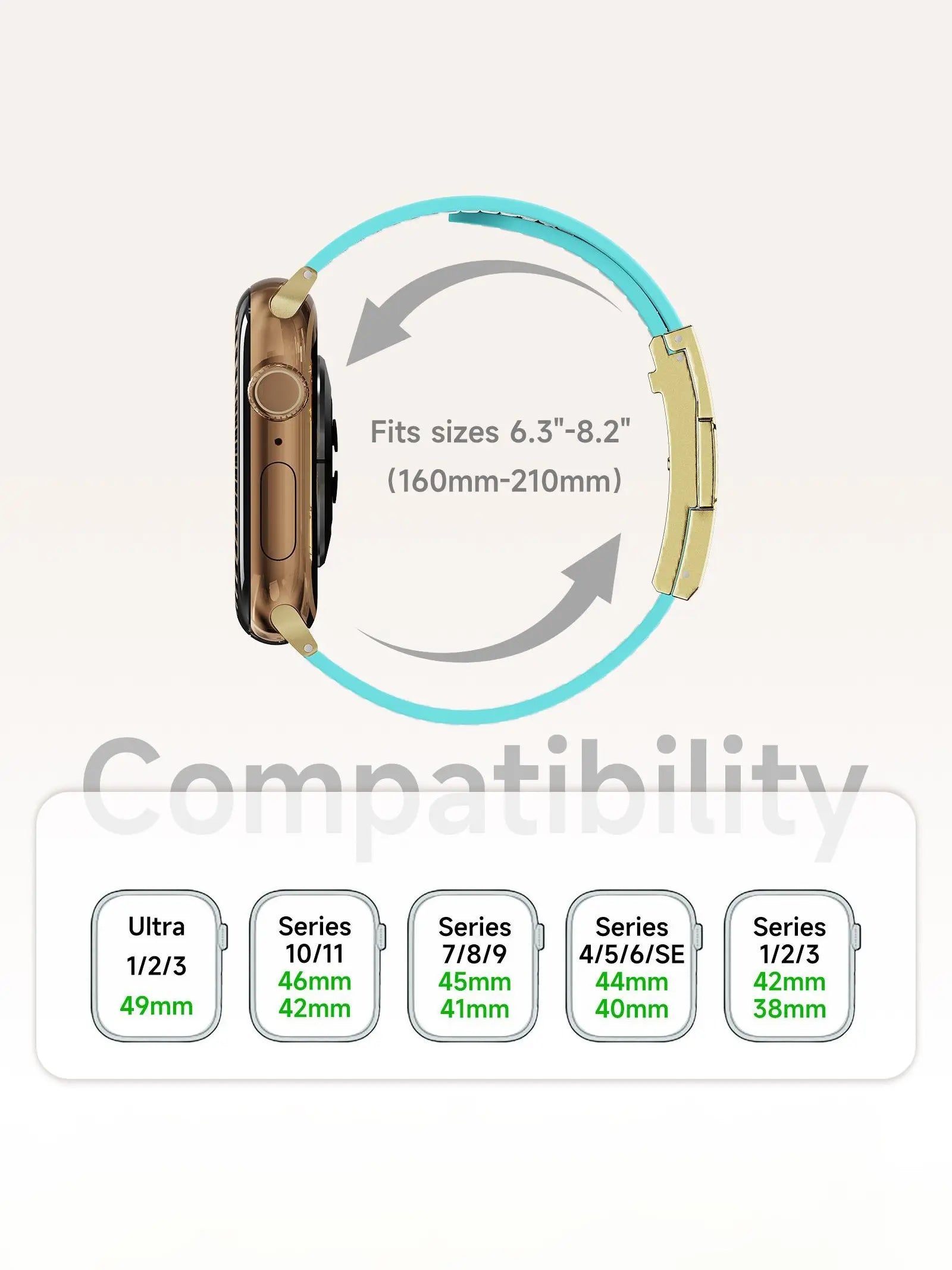 Premium Silicone Watch Band with Magnetic Clasp for Apple Watch (38-49mm) - Breathable and Water-Resistant Strap for Women, Ideal for Work and Daily Sports, Compatible with Series 1-10 and Ultra SE